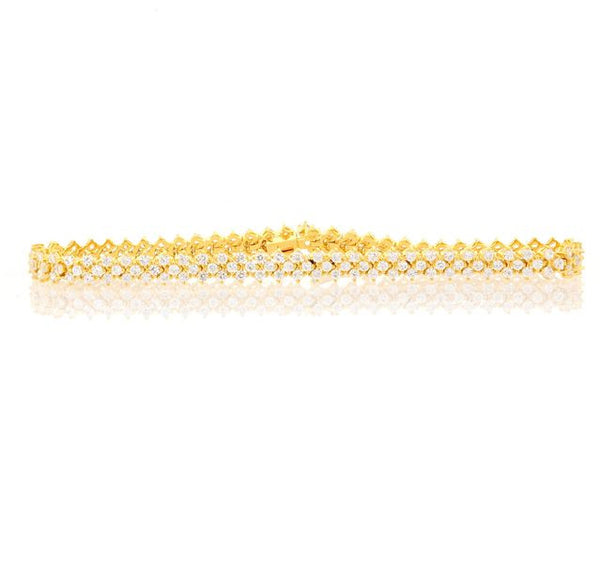 Delicate Gold and CZ Tennis Bracelet