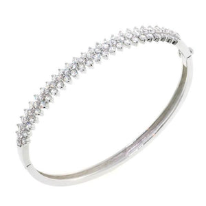 Petal CZ Crystal Bangle Bracelet