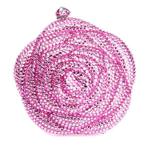 Pink Rose Swarovski Crystal Clutch