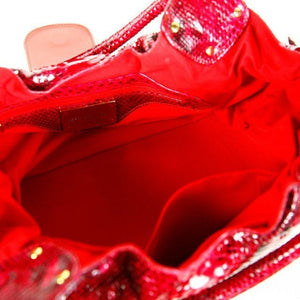 Red Hobo Python Bag