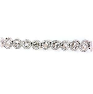 Silver and CZ Small Spiral Bracelet